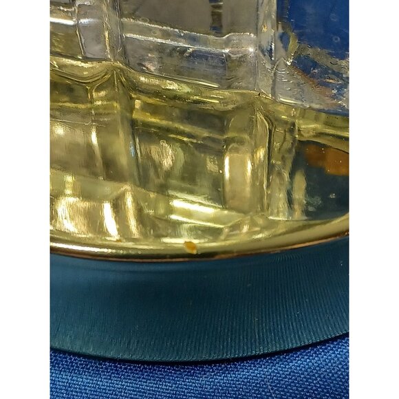 Mid Century Hollywood Regency Crystal & Brass Window Pane Cube Tower Lamps Set - Picture 12 of 13